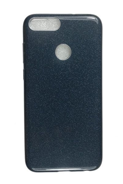 OEM Θήκη συμβατή με Huawei P Smart Σιλικόνη με γκλίτερ Μαύρο