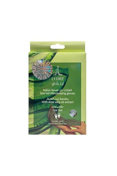 lychee قفازات جل مرطبة لليدين من ليتشي سبا - مقاس واحد