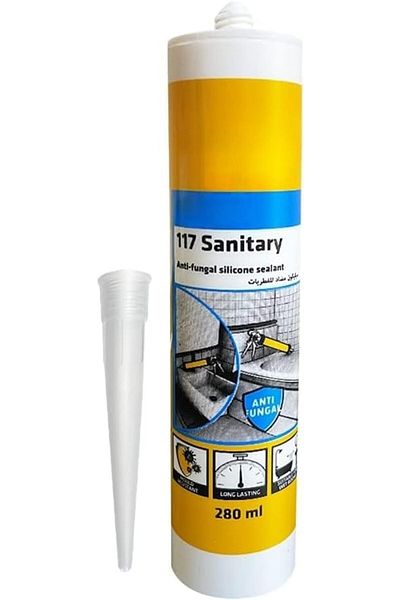 fitto Transparent Anti-Fungal Silicone for Hygienic Use, 280ml Cartridge