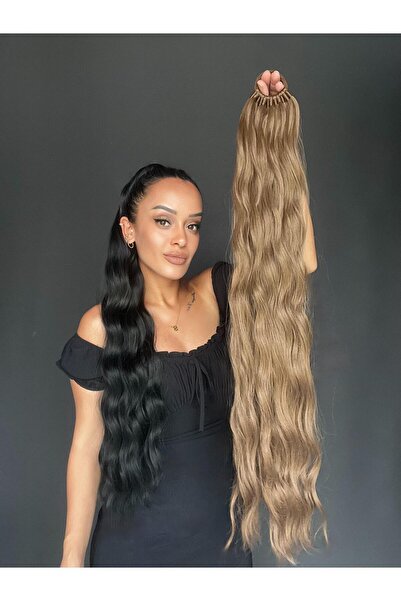 Suzan Peruk Su Dalgası Lastikli At Kuyruğu Saç Tokası