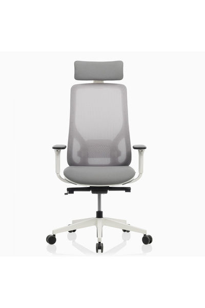 Bürosit Eman Başlıklı Plastik File Arkalık Beyaz Gövde Çalışma Koltuğu (Kumaş)