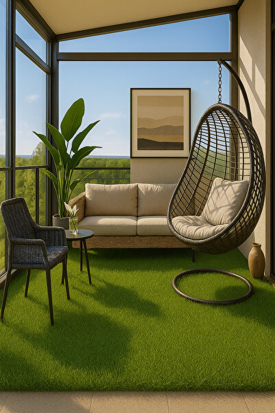 SOFT DECOR 7mm PVC Çim Halı Bahçe Balkon ve Teras Zemin Kaplaması