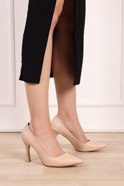 SHOESSHOPS Beige Skin Women's Heeled Shoes Stiletto