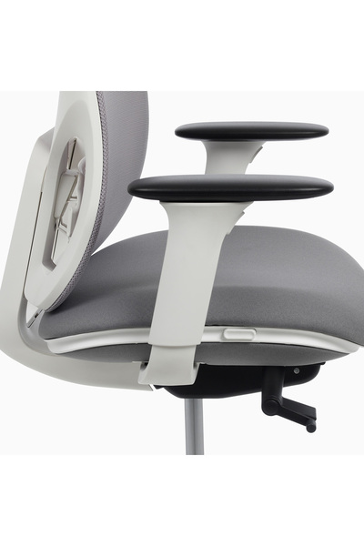 Bürosit Eman Başlıklı Plastik File Arkalık Beyaz Gövde Çalışma Koltuğu (Kumaş)