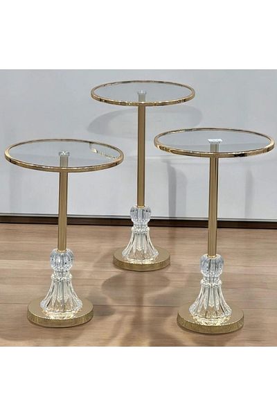 Gharaib Al Tuhaf 3-piece crystal base table set