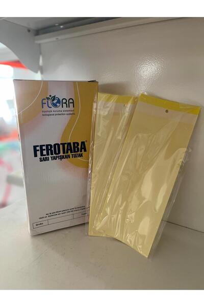 Flora Sarı Yapışkan Tuzak Çift Taraflı Sinek-Kelebek ve Tuta Tuzağı 10 Cm X 2...