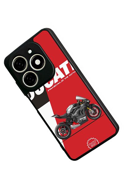 TECNO حافظة Spark 20 Matte Black المتوافقة - سيليكون ناعم، واقي، غطاء ممتص للصدمات
