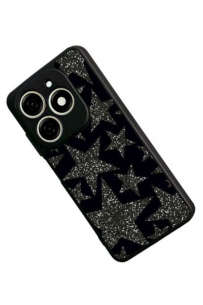 TECNO حافظة Spark 20 Matte Black المتوافقة - سيليكون ناعم، واقي، غطاء ممتص للصدمات