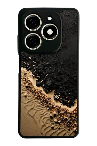 TECNO حافظة Spark 20 Matte Black المتوافقة - سيليكون ناعم، واقي، غطاء ممتص للصدمات