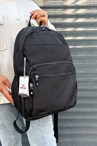 Just Polo Water Resistant Parachute Fabric Backpack (School, Paperwork, Computer, Laptop Bag)