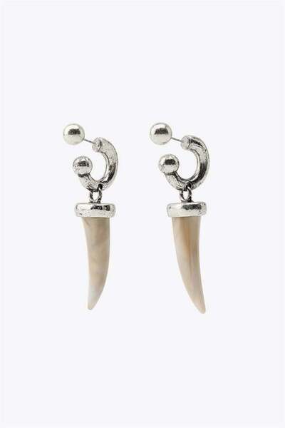 Royaleks Ivory Earrings - Silver