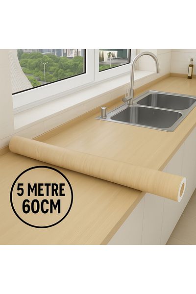 ANI OFİS KIRTASİYE A K Wood Pattern Self-Adhesive Wallpaper Roll, Kitchen Cabinets, Doors, Furniture Renovation