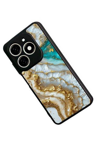TECNO حافظة Spark 20 Matte Black المتوافقة - سيليكون ناعم، واقي، غطاء ممتص للصدمات