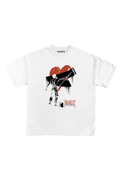 RawNox Unisex Loose Fit Special Erase It Printed Tshirt