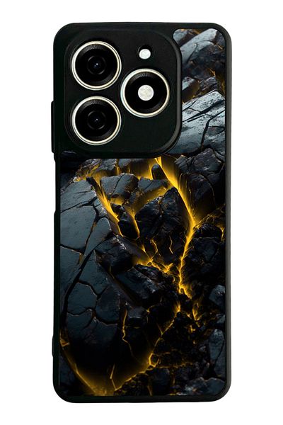 TECNO حافظة Spark 20 Matte Black المتوافقة - سيليكون ناعم، واقي، غطاء ممتص للصدمات