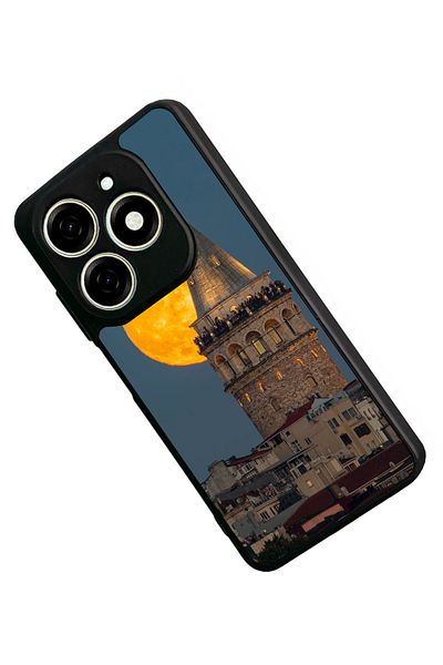 TECNO حافظة Spark 20 Matte Black المتوافقة - سيليكون ناعم، واقي، غطاء ممتص للصدمات