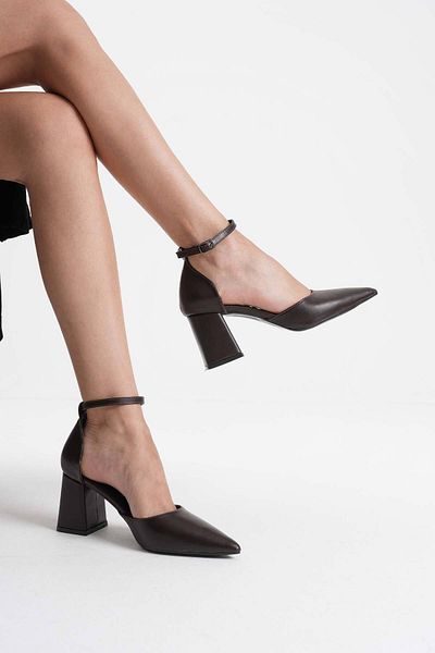 Zerenyus Doren Premium Bitter Brown Skin Women's Heeled Shoes
