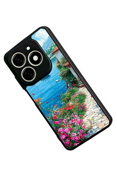 TECNO حافظة Spark 20 Matte Black المتوافقة - سيليكون ناعم، واقي، غطاء ممتص للصدمات