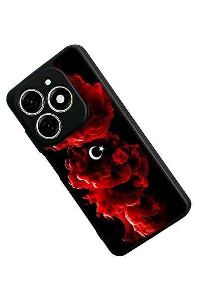 TECNO حافظة Spark 20 Matte Black المتوافقة - سيليكون ناعم، واقي، غطاء ممتص للصدمات