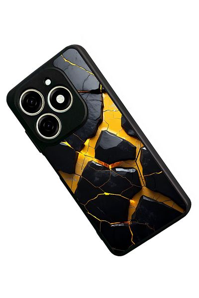 TECNO حافظة Spark 20 Matte Black المتوافقة - سيليكون ناعم، واقي، غطاء ممتص للصدمات