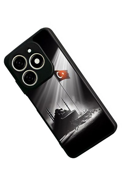 TECNO حافظة Spark 20C متوافقة مع اللون الأسود غير اللامع - سيليكون ناعم، واقي، غطاء ممتص للصدمات