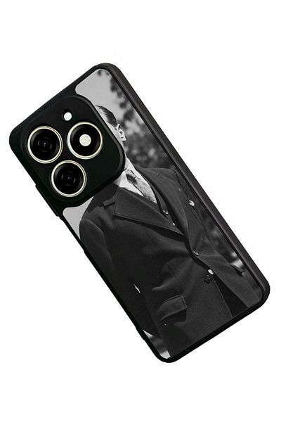 TECNO حافظة Spark 20 Matte Black المتوافقة - سيليكون ناعم، واقي، غطاء ممتص للصدمات