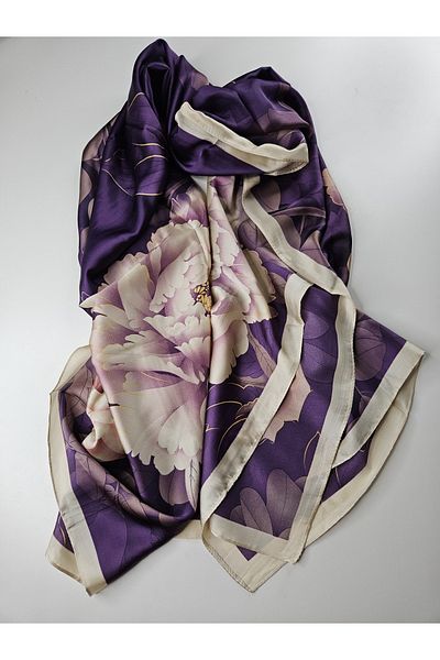 Webinay Home Flower Pattern Voile Silk Shawl Scrafs Hijab Voile Shawl New Season