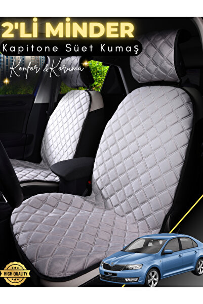 stiloto وسادة مقعد سيارة من جلد الغزال مكونة من قطعتين متوافقة مع مقعد Rapid ...