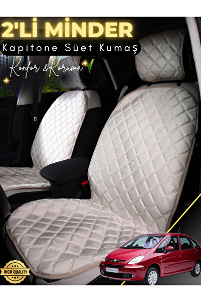 stiloto وسادة مقعد سيارة من جلد الغزال متوافقة مع سيتروين كسارا مكونة من قطعت...