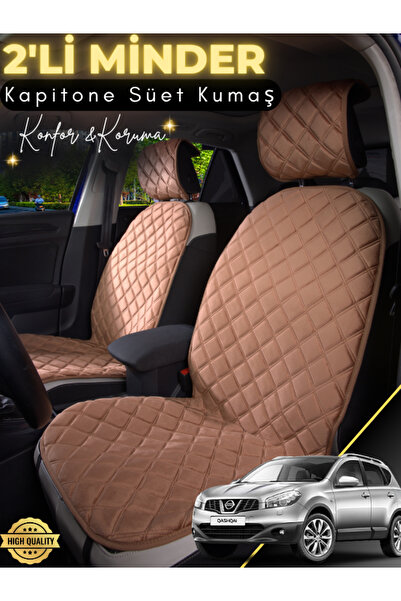 stiloto Nissan Qashqai Compatible 2-Piece Suede Auto Seat Cushion |   Waterpr...