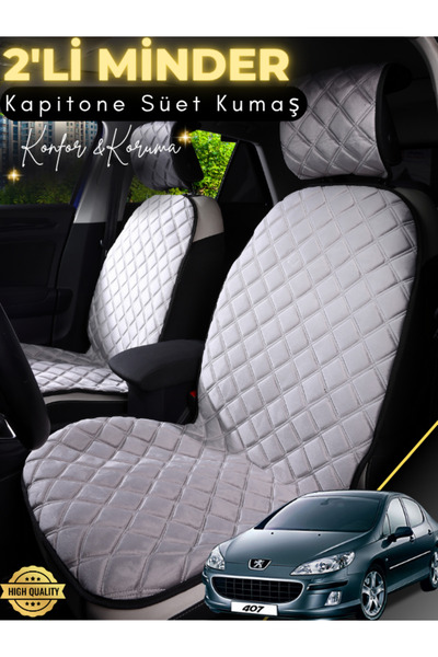 Generic Brand Peugeot 407 Compatible 2-Piece Suede Auto Seat Cushion |   Anti...