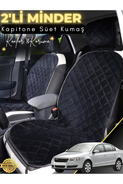 stiloto وسادة مقعد سيارة من جلد الغزال مكونة من قطعتين متوافقة مع سيارة Volks...