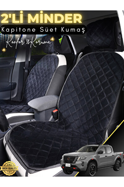 stiloto وسادة مقعد سيارة من جلد الغزال مكونة من قطعتين متوافقة مع نيسان نافار...