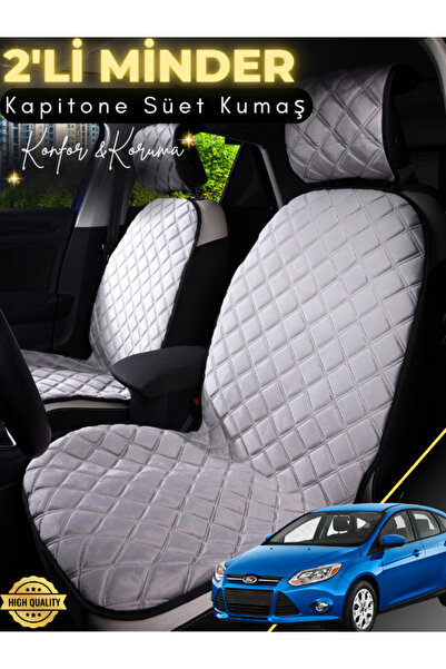 stiloto وسادة مقعد سيارة من جلد الغزال مكونة من قطعتين متوافقة مع سيارة فورد ...