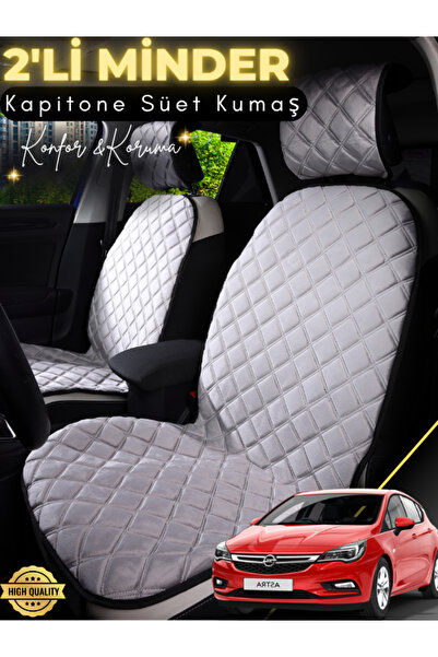 stiloto وسادة مقعد سيارة من جلد الغزال مكونة من قطعتين متوافقة مع أوبل أسترا ...