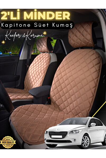 stiloto وسادة مقعد سيارة من جلد الغزال مكونة من قطعتين متوافقة مع بيجو 301 | ...