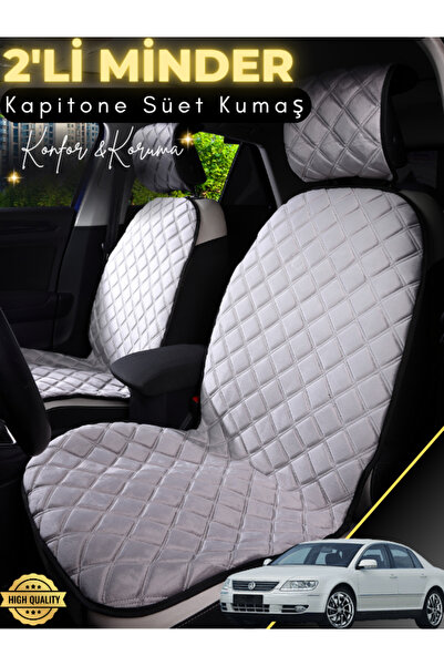 stiloto وسادة مقعد سيارة من جلد الغزال مكونة من قطعتين متوافقة مع سيارة Volks...