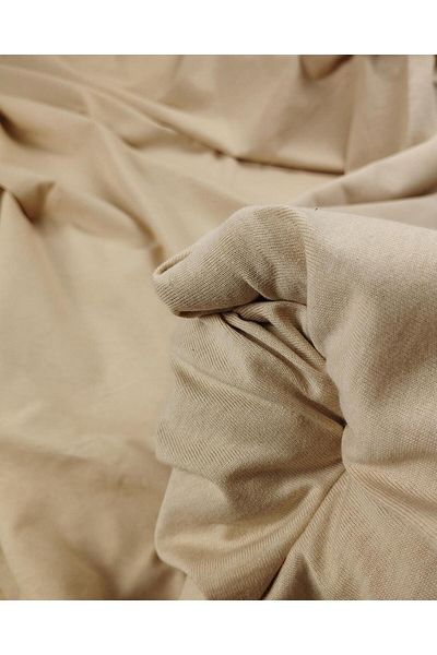 Kumaş Parça Single Jersey Combed Cotton in Cream Beige Color (Width 135 cm X Length 300 cm)