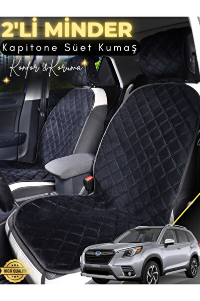 stiloto وسادة مقعد سيارة من جلد الغزال مكونة من قطعتين متوافقة مع سوبارو فورس...