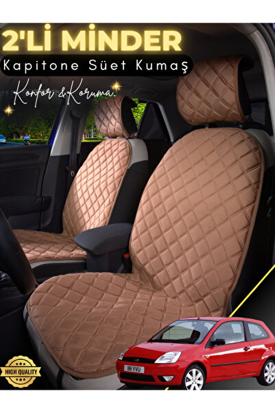 Figapp وسادة مقعد سيارة من جلد الغزال مكونة من قطعتين متوافقة مع سيارة Ford F...