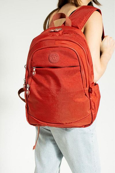 Baginn Unisex School Bag Clinker Fabric Daily Backpack Multi-Pocket Lightweight Rainproof 38*28 cm