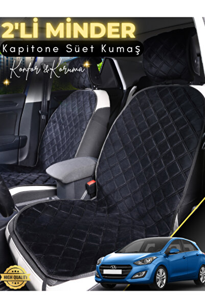 stiloto وسادة مقعد سيارة من جلد الغزال مكونة من قطعتين متوافقة مع Hyundai İ30...