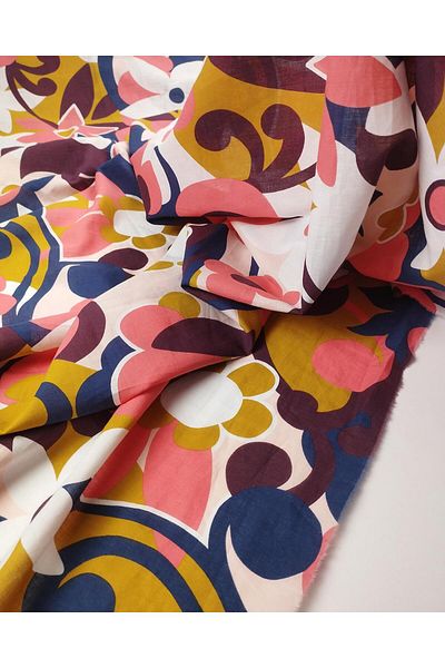 Kumaş Parça Floral Cotton Voile (Width 140 cm X Length 320 cm)