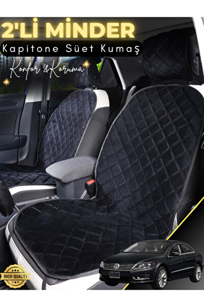 stiloto وسادة مقعد سيارة من جلد الغزال مكونة من قطعتين متوافقة مع سيارة Volks...