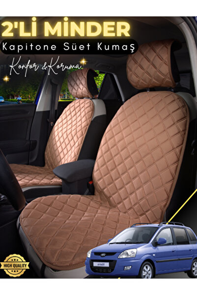 stiloto وسادة مقعد سيارة من جلد الغزال متوافقة مع هيونداي ماتريكس مكونة من قط...