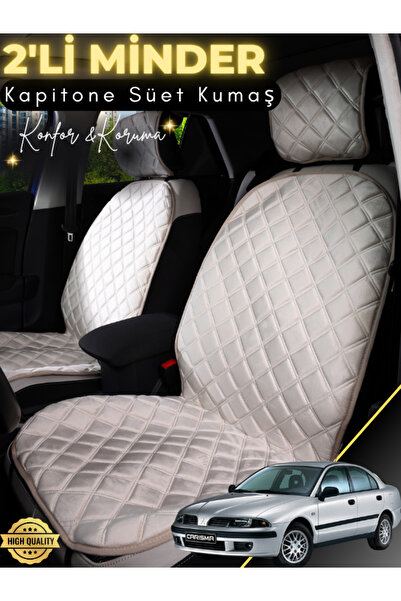 stiloto وسادة مقعد سيارة من جلد الغزال مكونة من قطعتين متوافقة مع سيارة ميتسو...