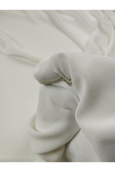 Kumaş Parça Crepe in White Color Width: 140