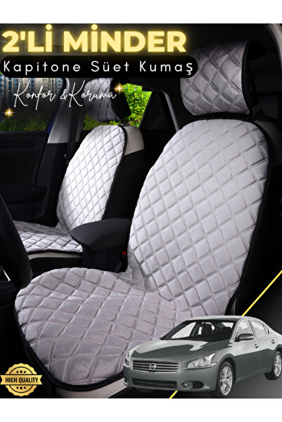 stiloto وسادة مقعد سيارة من جلد الغزال متوافقة مع نيسان ماكسيما مكونة من قطعت...