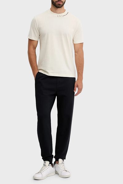 Armani Exchange بنطلون رياضي من القطن المطاطي بقصة عادية وخصر عادي للرجال XM001299 AF20934