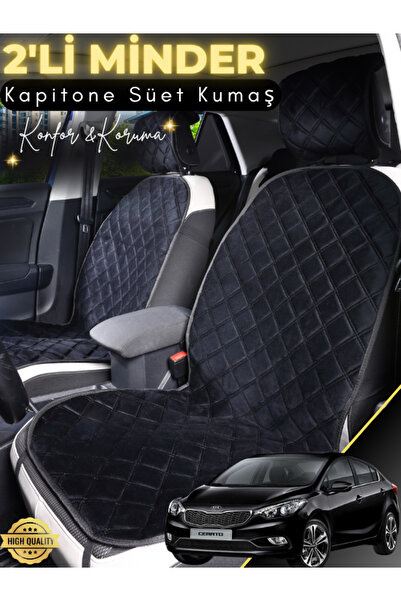 stiloto وسادة مقعد سيارة من جلد الغزال مكونة من قطعتين متوافقة مع كيا سيراتو ...